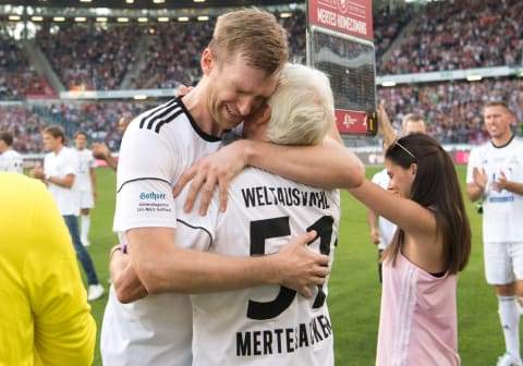 Ex-Arsenal captain in tears after he was replaced by his 67-Year old father in testimonial (photos)