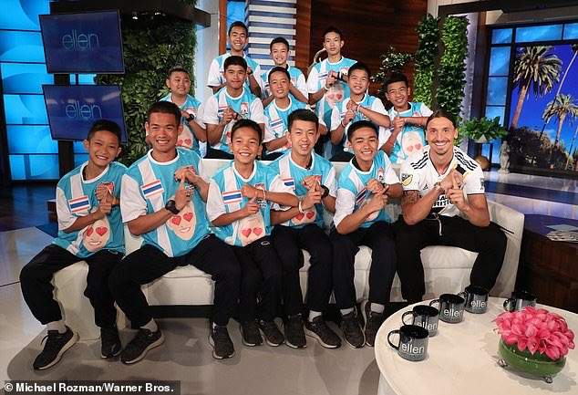 See the surprise gift Former Manchester United star Ibrahimovic gives 12 Thailand youngsters (photos)