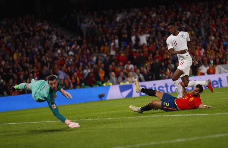 Spain vs England: Check Out What People Are Saying About This Rashford's Goal (Video)