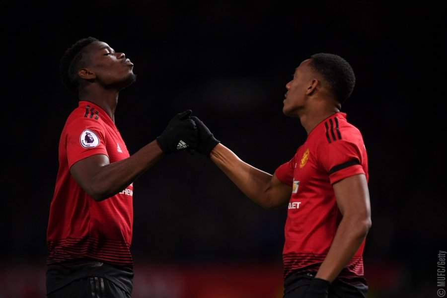 Pogba, Martial score as Man United return to winning ways with 2-1 win over Everton at Old Trafford
