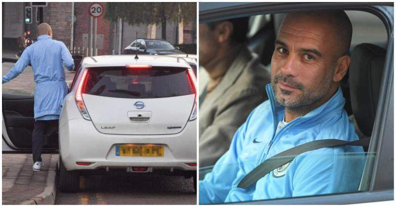 Checkout the electric car Guardiola took to training after abandoning £200k Bentley at home (photos)