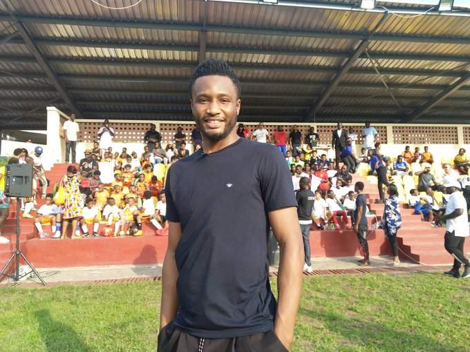 Checkout what Super Eagles captain Mikel was spotted doing with children in Lagos (photos)