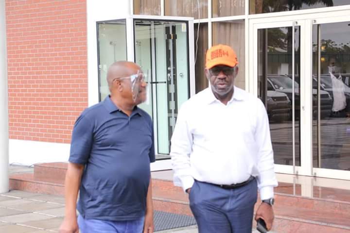 Obaseki Visits Wike At Rivers State Government House, Port Harcourt