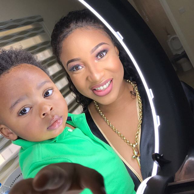 Tonto Dikeh Celebrates Mothers' Day With Her Son (Video)