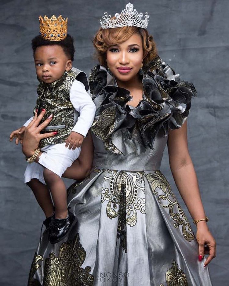 Tonto Dikeh and her son stun in new photos to celebrate His First Birthday