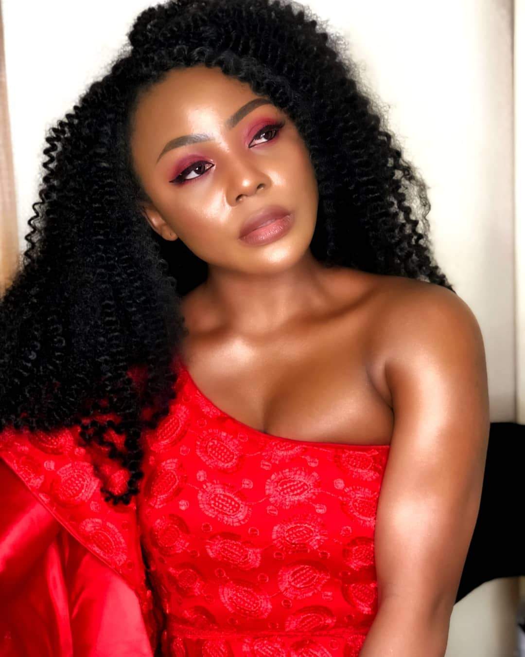 BBNaija's Ifu Ennada Wows In Massive Cleavage-Baring Chic Outfit