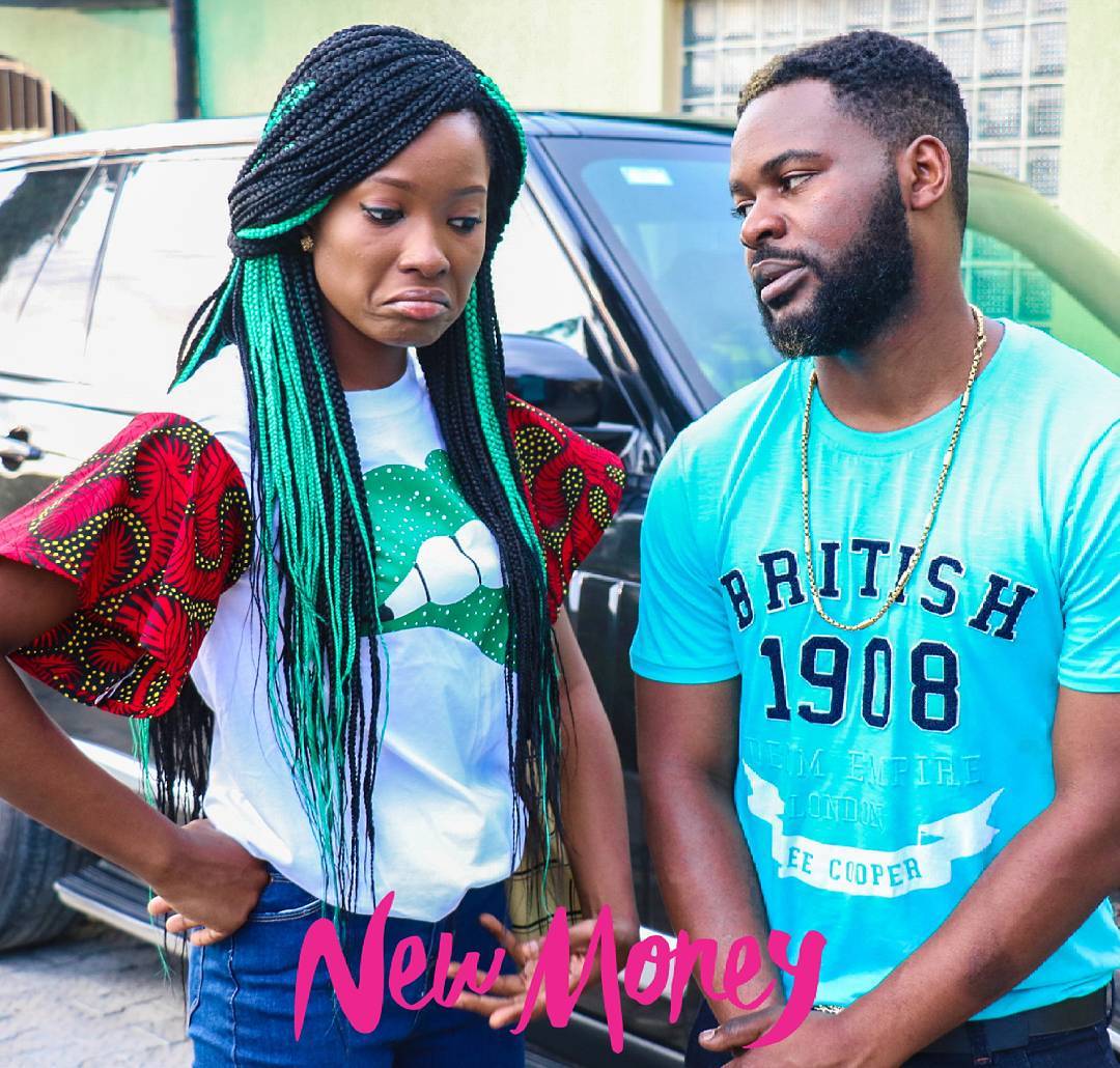 Rapper, Falz & Jemima Osunde's Hilarious Facial Reaction On The Set Of A New Movie (Photo)