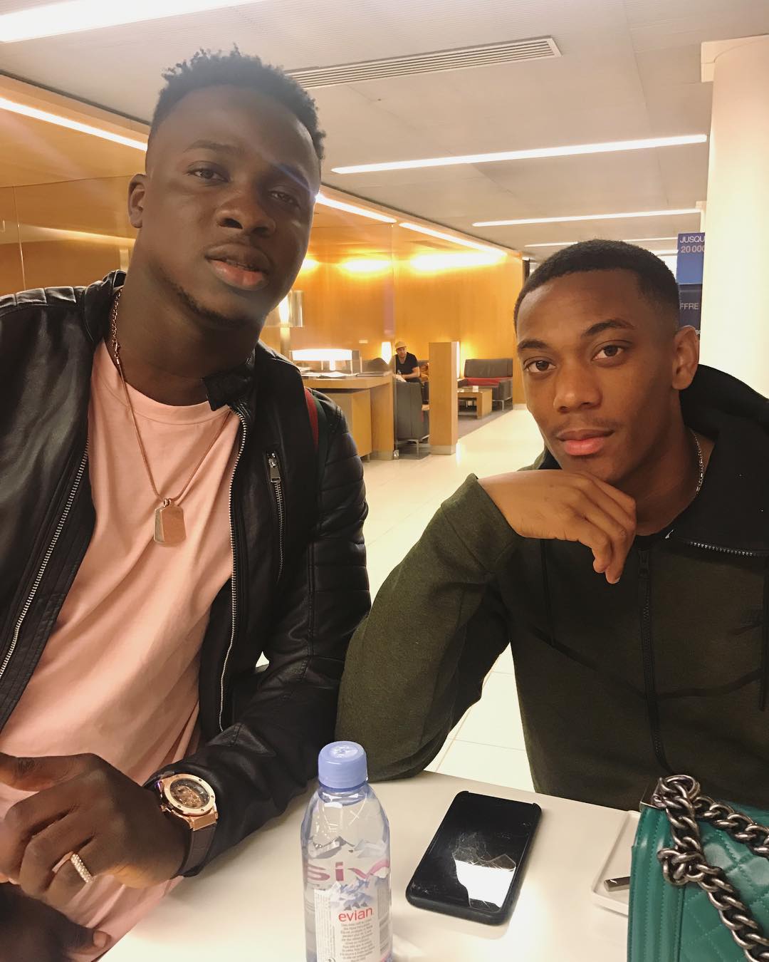Where My Man Utd Fans At? Singer, Koker, trends on Twitter with this photo with Anthony Martial