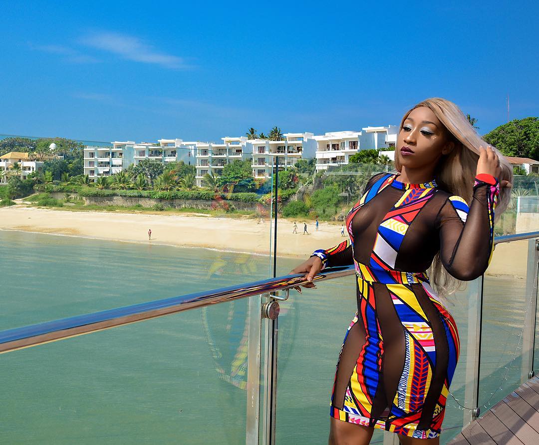 Singer Victoria Kimani Dazzles In See-Through African Print Outfit