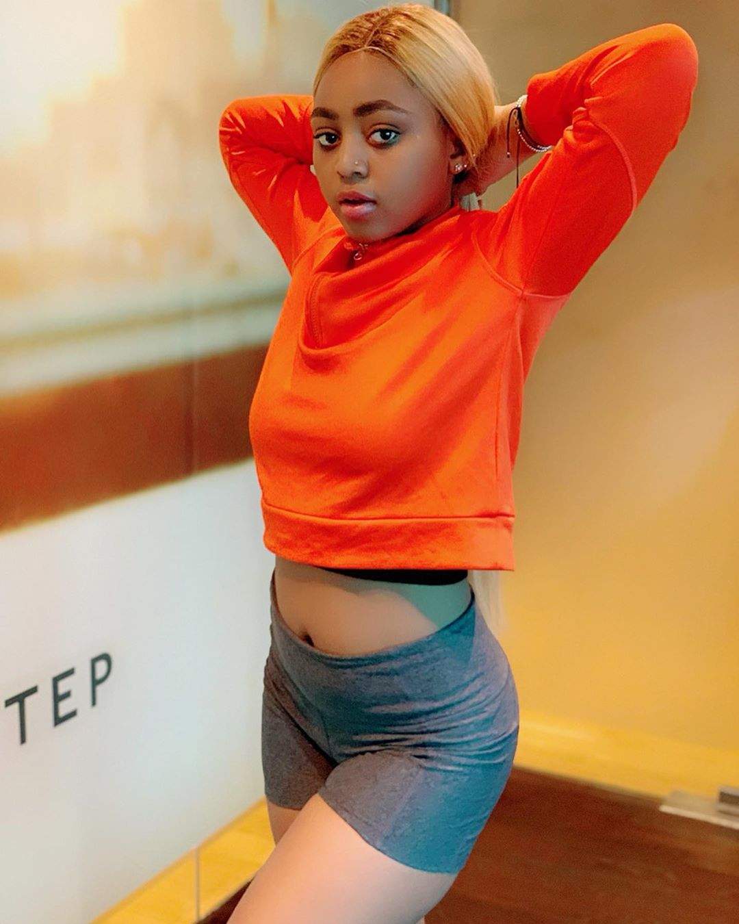 Regina Daniels Shares Workout Photos