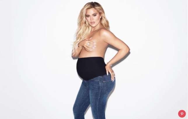 
    
    Khloe Kardashian poses nude for new maternity line (People Magazine)
