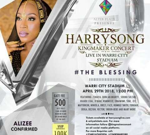 Alizee was scheduled for a musical event to be headlined by Harrysong in Warri. (Olorisupergal)