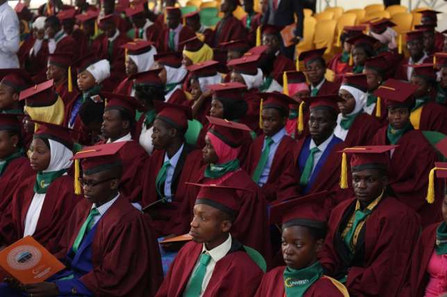 Pioneer students of the new Technical University in Ibadan during their matriculation ceremony (Tech Uni/Twitter)