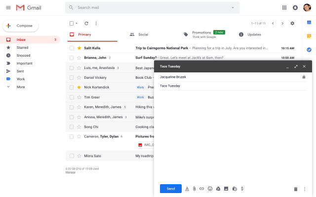 Gmail Smart Compose (Google Blog)