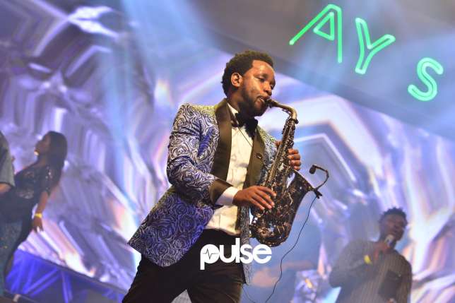 Beejay Sax opens the stage at the Beejay Sax Live concert 2nd edition which held at Eko hotel on Sunday, May 13, 2018. (Pulse)