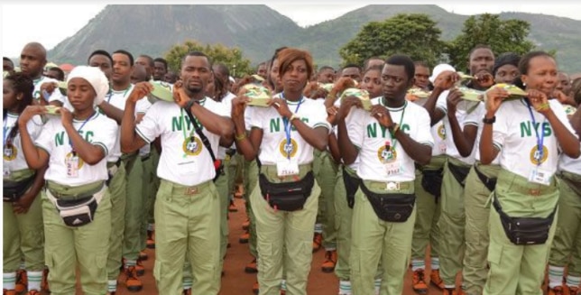 NYSC Corps members on parade (Pulse.ng)