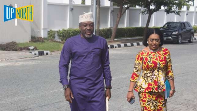 Kanayo O Kanayo and Hilda Dokubo on set of 'Up North' (Zebra Stripes)