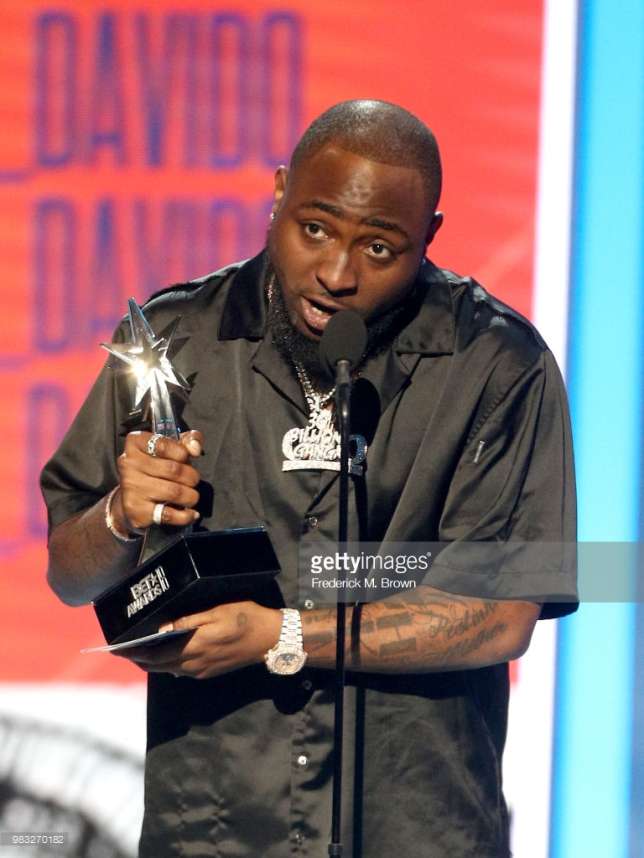 Davido wins Best International Act at BET Awards 2018 (GettyImages/FrederickBrown)