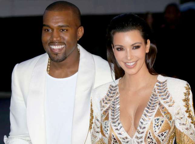 Kim Kardashian and Kanye West (E!)