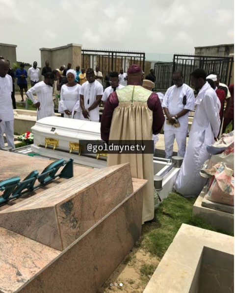 Photos From Olamide's Mother's Private Burial