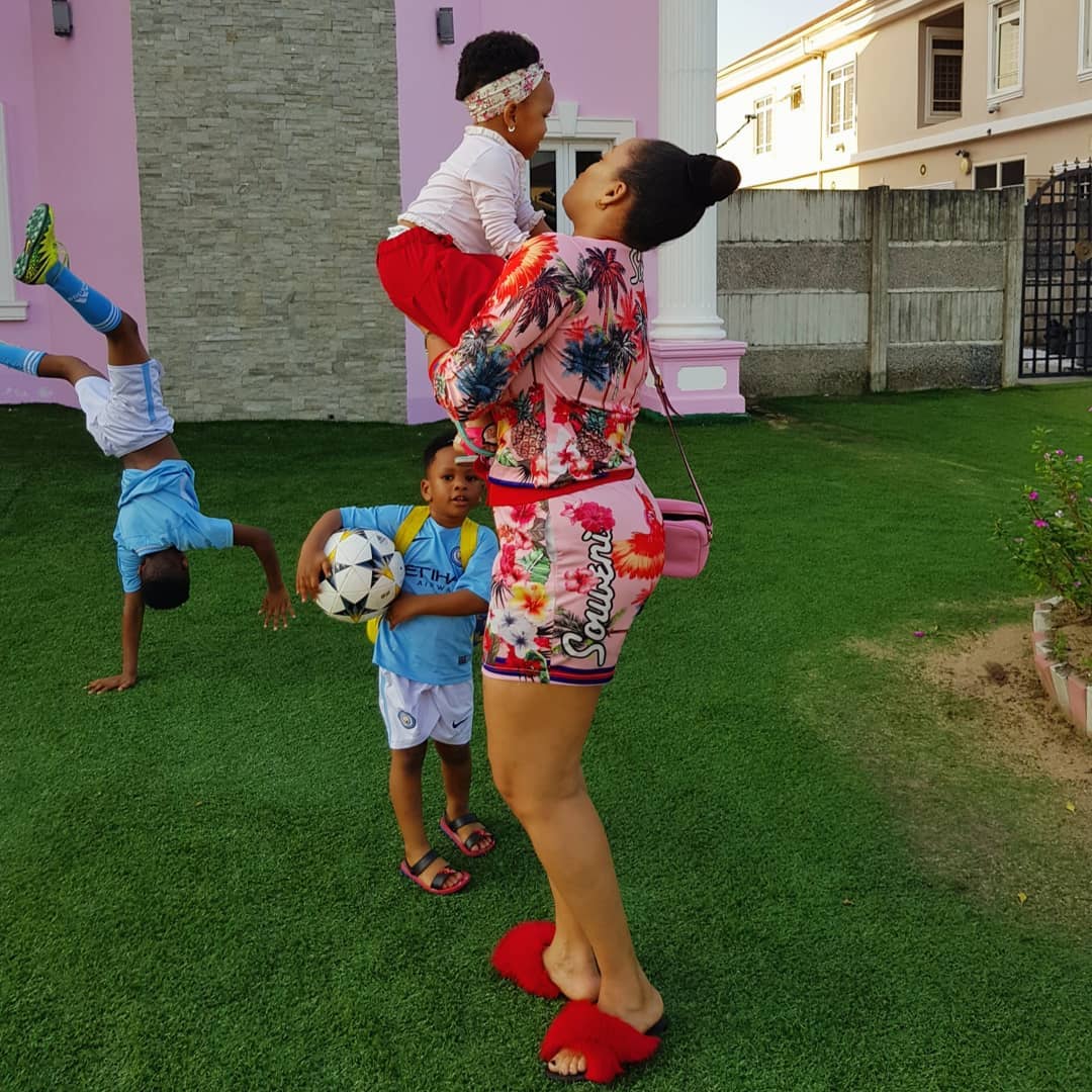 These Adorable Photos Of Adaeze Yobo Playing With Her Kids Will Melt Your Heart