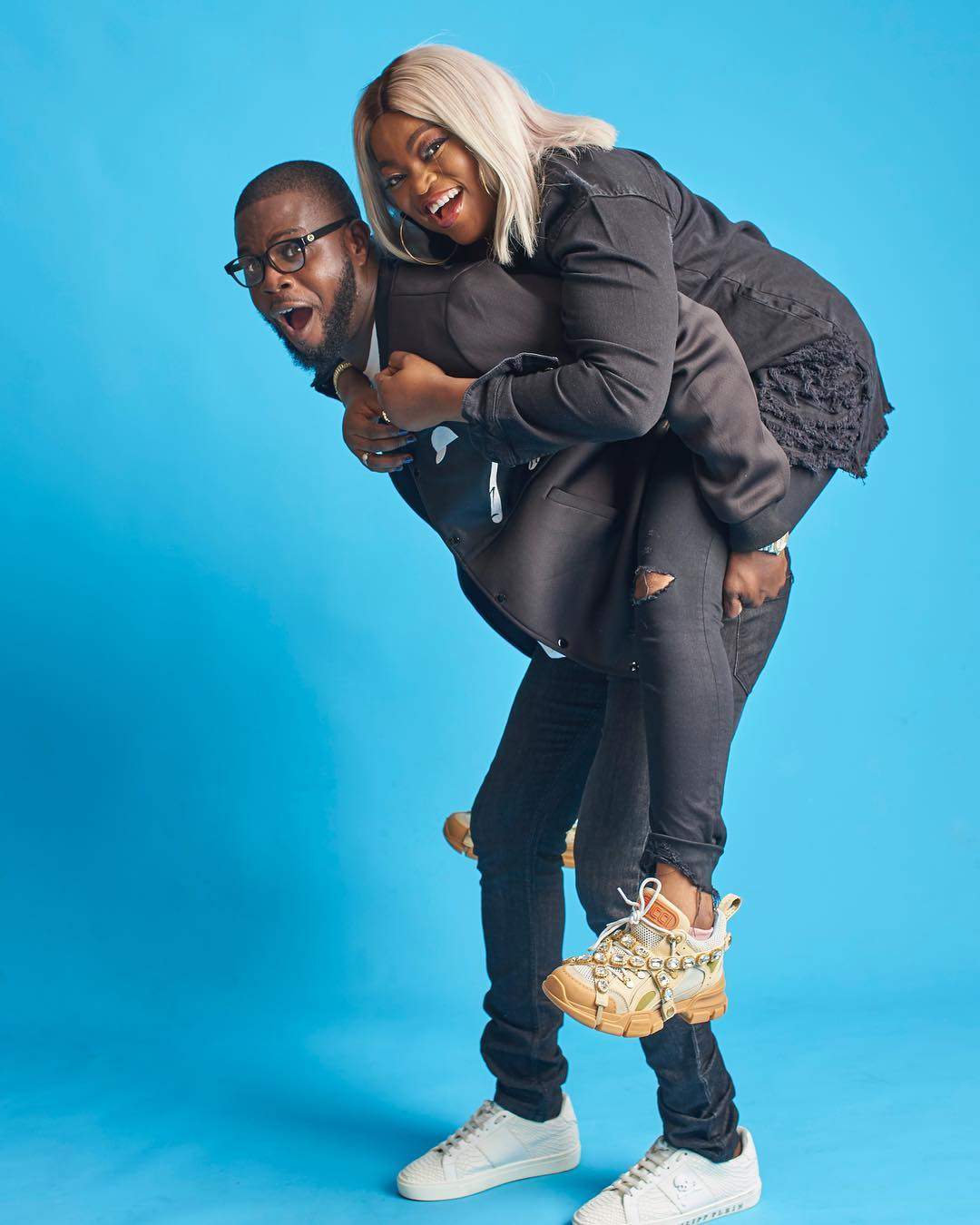 Photos: JJC Skillz And Funke Akindele Are Too Cute For Words In Birthday Shoot