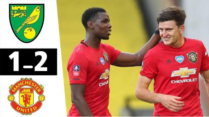 Video: Norwich 1 - 2 Manchester Utd (Jun-27-2020) FA Cup Highlights