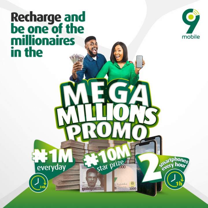 Millionaires and other winners already emerging in the 9mobile Mega Millions Promo!