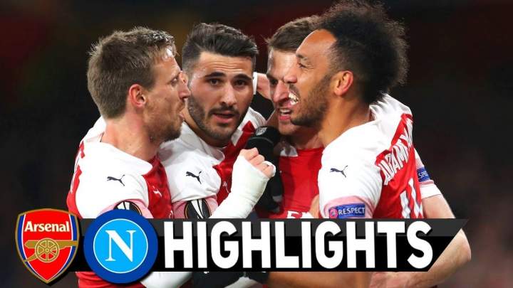 Arsenal 2 - 0 Napoli (11-APR-2019) Champions League Highlights